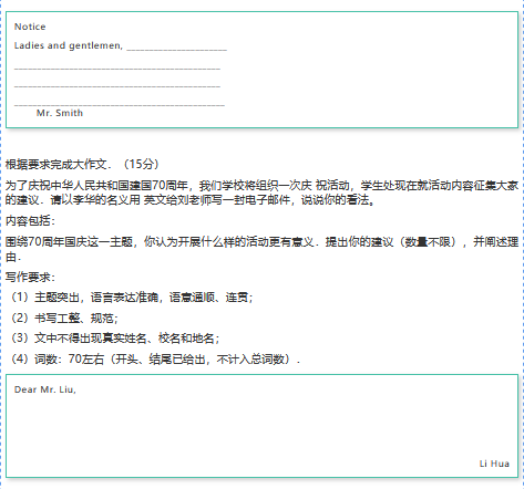 2021年辽宁丹东中考英语作文题目